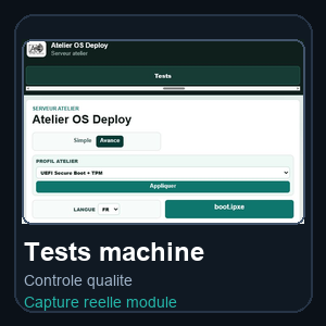 Tests machine